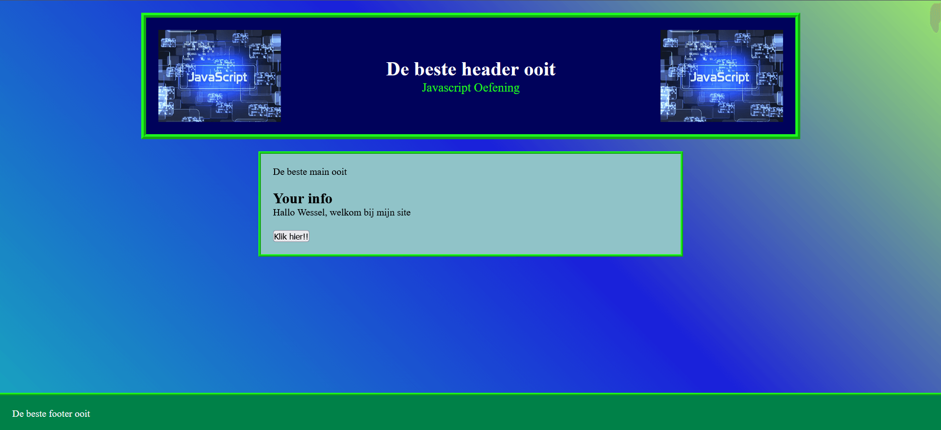 Javascript website